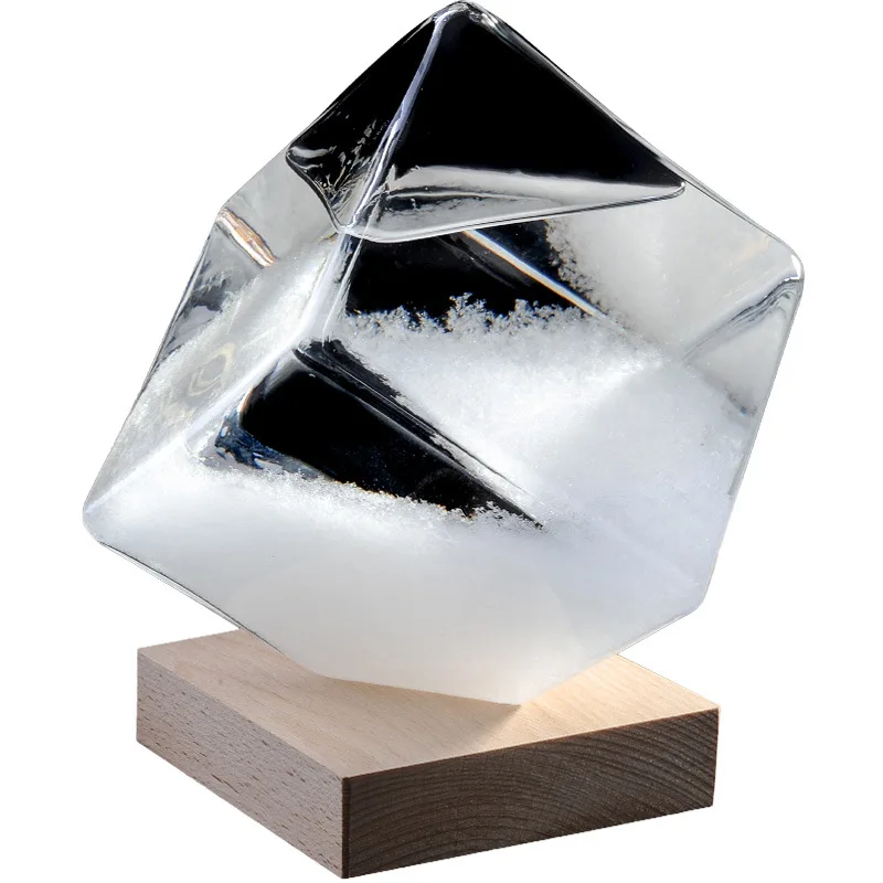 

Water-Cube Weather Items Bottle Desktop Glass Bottle Weather Predictor Storm Glass Home Art Decoration Day Gift