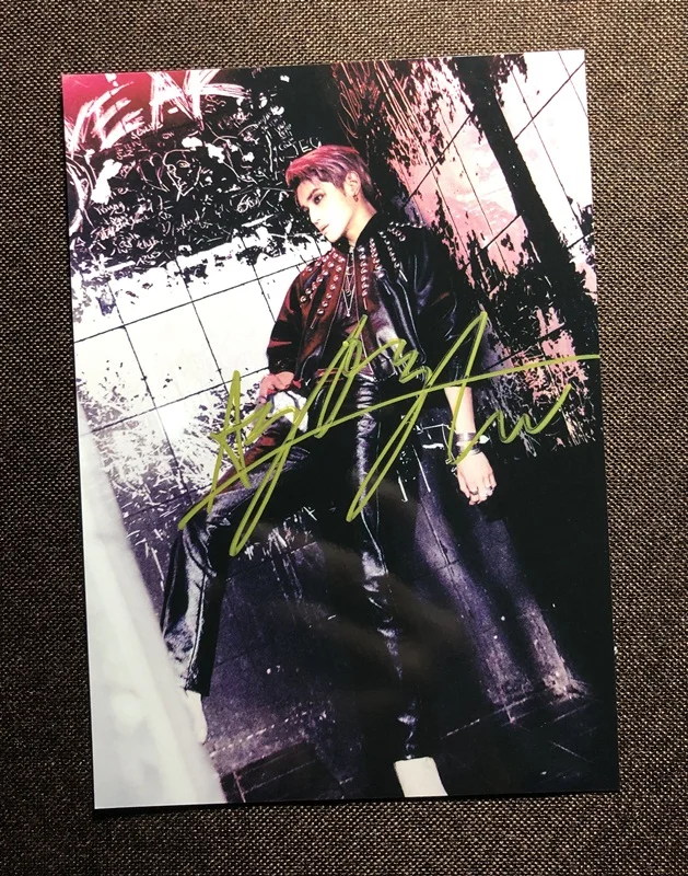 12 Ручной подписанный SuperM Taeyong фото с автографом 5*7 K-POP 092019N3 - Цвет: 12