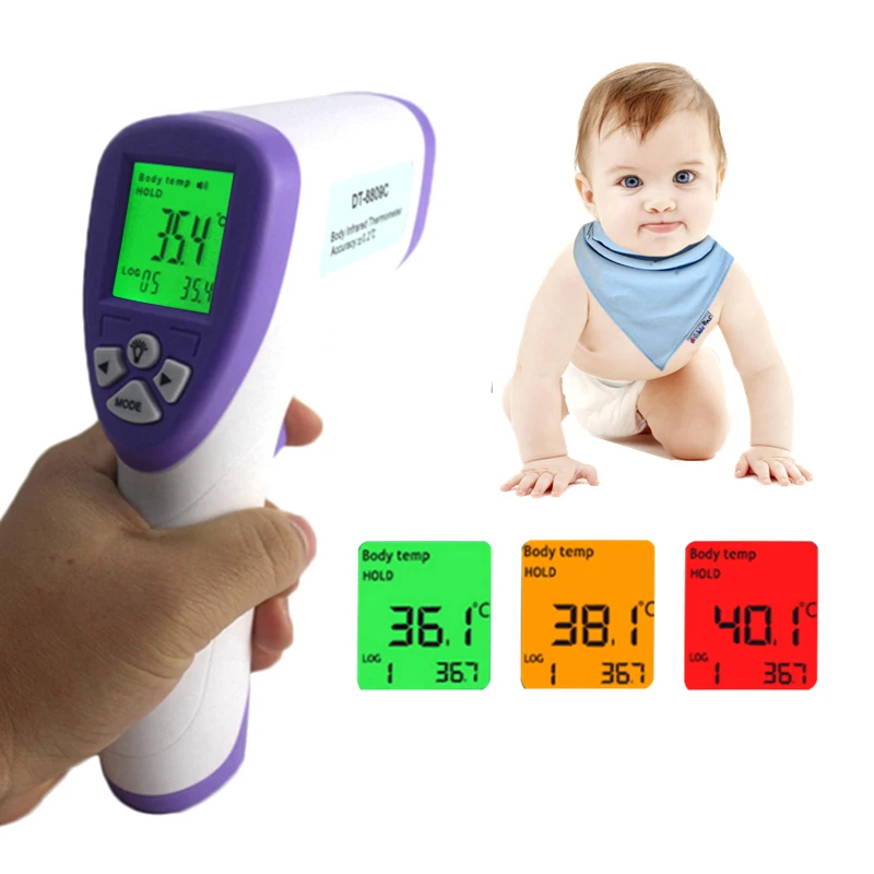 Goede Non contact Ir Infrarood Thermometer Baby Thermometer Laser Lcd Backlight Digital C F Pyrometer Forhead Body Temperatuur Meter