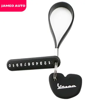 

Silicone Car Key Cover Case Key Chain with Phone Number Card for Vespa Piaggio New Fly 3vte 125 Gts 200 Keychain Car-Styling