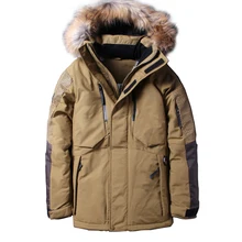 Зимний плотный теплый пуховик, повседневное длинное белое пуховое пальто с капюшоном, натуральный енот, до-35 градусов, верхняя одежда