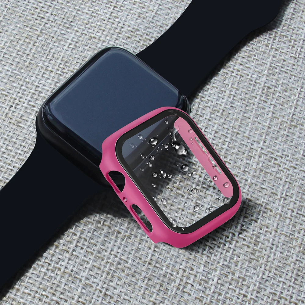 UEBN для Apple Watch 40 44 мм серия 5 Защита экрана полное покрытие бампер для iWatch 5 Чехол 38 мм 42 мм анти-осенняя крышка