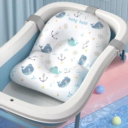Siège de baignoire pour bébé, tapis de soutien de grande taille, fond antidérapant, baignoire pour bébé, oreiller doux et confortable, coussin de sécurité 