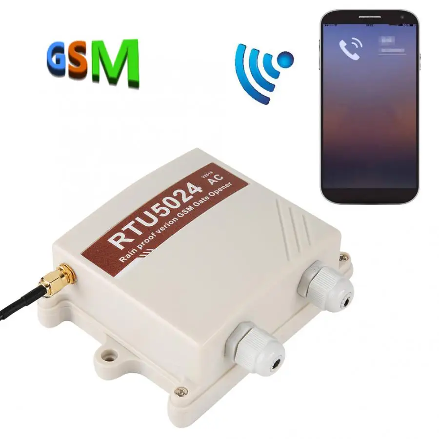 RTU5024 V2019 водонепроницаемый GSM пульт дистанционного управления Входная дверь Сигнализация доступа 100-240 В