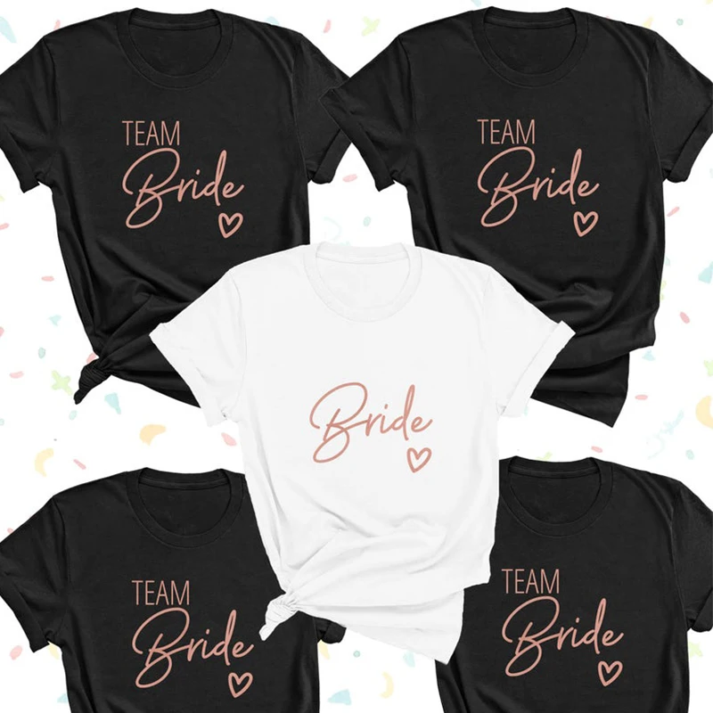 Женская футболка с принтом Team Bridesmaid Love повседневные футболки графическим