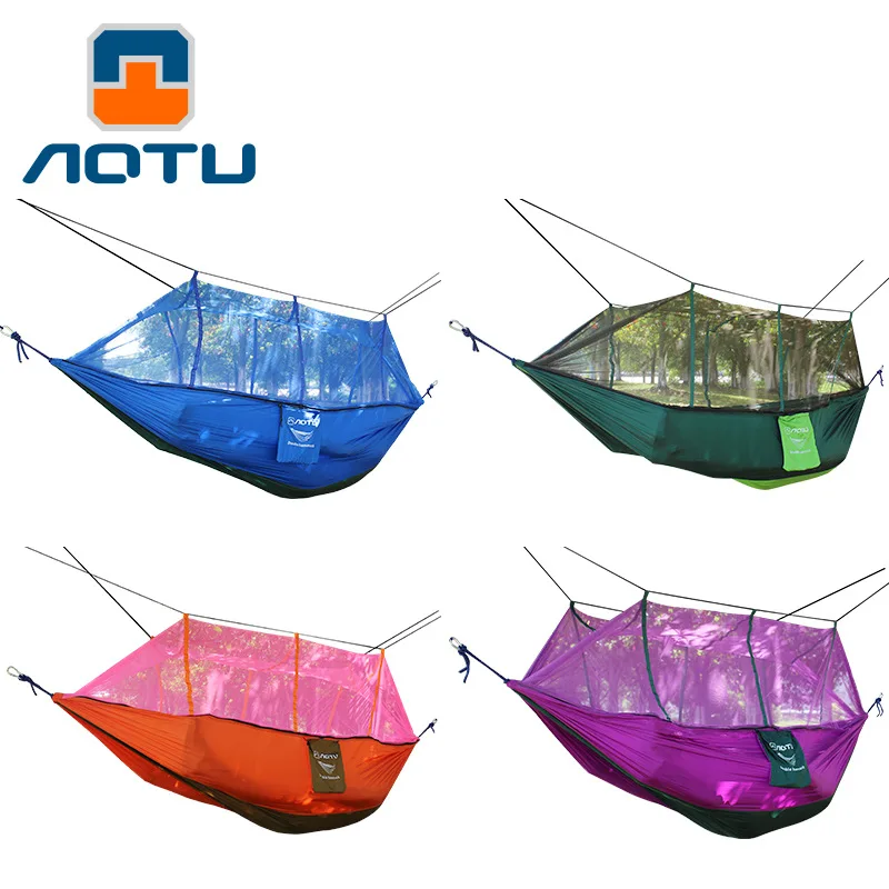 

Bump Anti Mosquito Double Parachute Woven Belt Mosquito Net Hammock Safe Shatter-resistant Outdoor Camping Travel AT6730