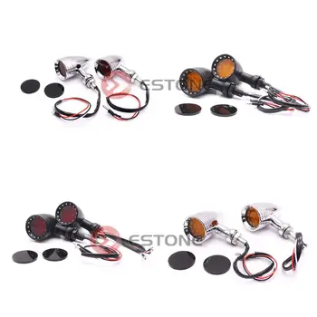 

Retro Motorcycle LED Turn Signals Brake Running Tail Light G6KC