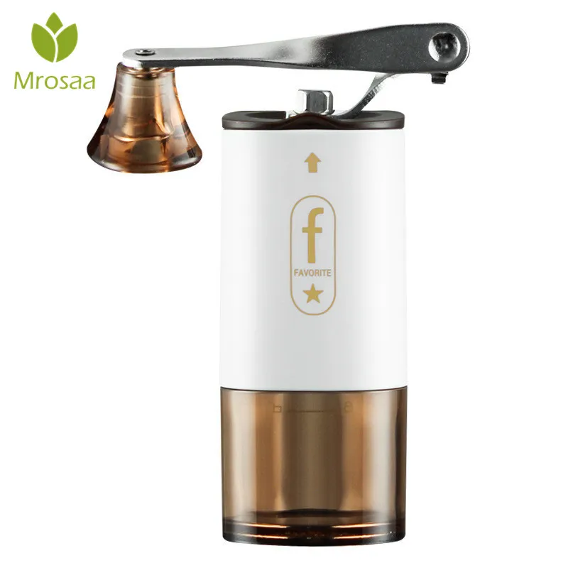 

Mini Manual Ceramic Coffee Grinder Stainless Steel Adjustable Coffee Mill with Transparent Body Washable Ceramic Ceramic core