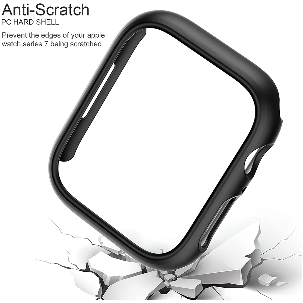 Case for Apple Watch Case Series 7 41mm 45mm iWatch Bumper Edge Case PC Shockproof Protective Cover Frame for iWatch 7 654 321