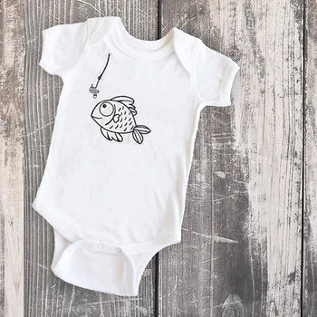 

Father Son Matching Shirts Set Printed Dad and Son Fish Graphic Tees Boho Baby Clothes Daddy and Me Fishing Gift