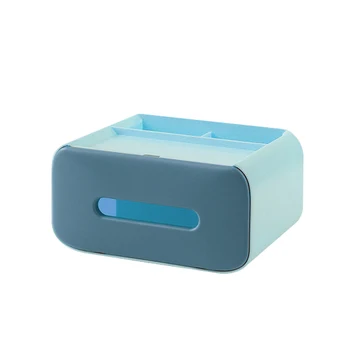 

Compartment Space Saving Home Desk Storage Bedroom ABS Remote Control Large Capacity Car Use Tissue Box Multi Function Bathroom