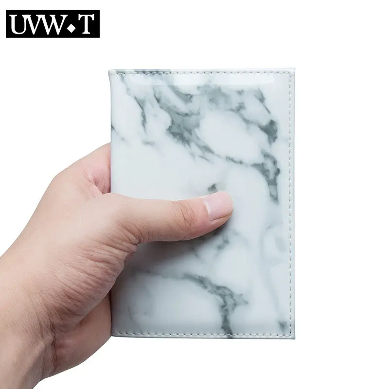 

Poly Urethane Marble Passport Cover Fashion Multifunctional Coin Document Purse ID Bank Pass Card Holder Travel Purse Wallet