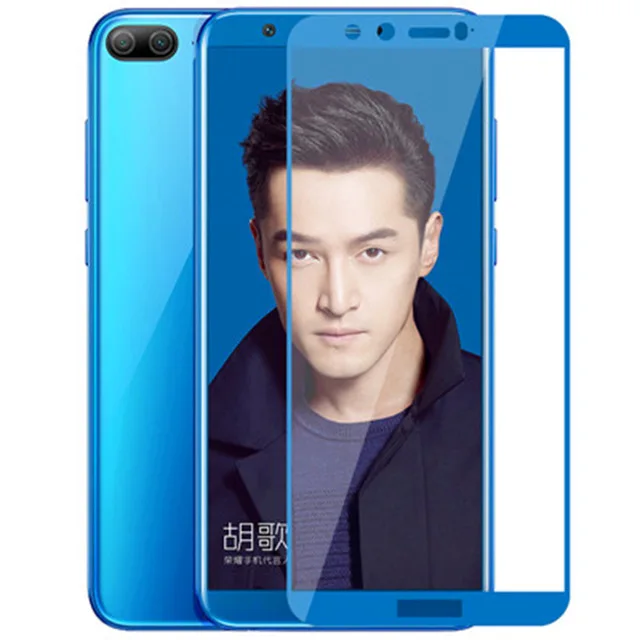 Blue Протектор экрана для Huawei Honor 9 Lite V9 V10 закаленное защитное стекло на Honor 9 Light V 9 10 9 Lite полная крышка защитная пленка - Цвет: Blue