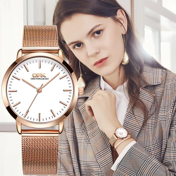 

Fashion Women Watches Hot Sale Top Brand ultra thin Ladies Watch Stainless Steel Band Quartz Wristwatches Clock relogio feminino