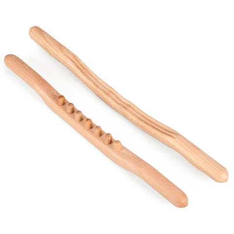 Gua Sha Massage Tool Wood Therapy Tools for Body Contour Kit Cellulite Wooden Massager for Back Neck Lymphatic Massage