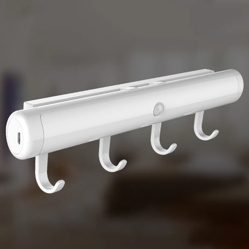 

New-LED Night Light Bar PIR Motion Sensor Wall Lamp with Hanger Hook Cabinet Light for Closet Pathway Wardrobe