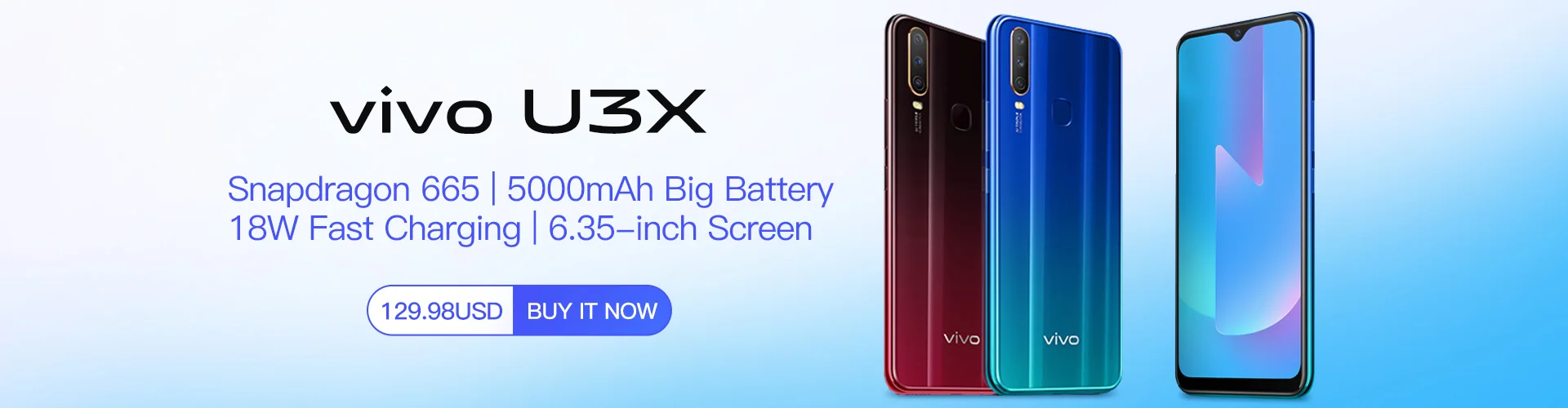 vivo U3 сотового телефона Snapdragon 675 6 ГБ 64 Гб 16.0MP 3 камеры 5000 мАч Батарея 18 Вт, ВЫСОКАЯ ЧЁТКОСТЬ, быстро заряжающийся мобильный телефон