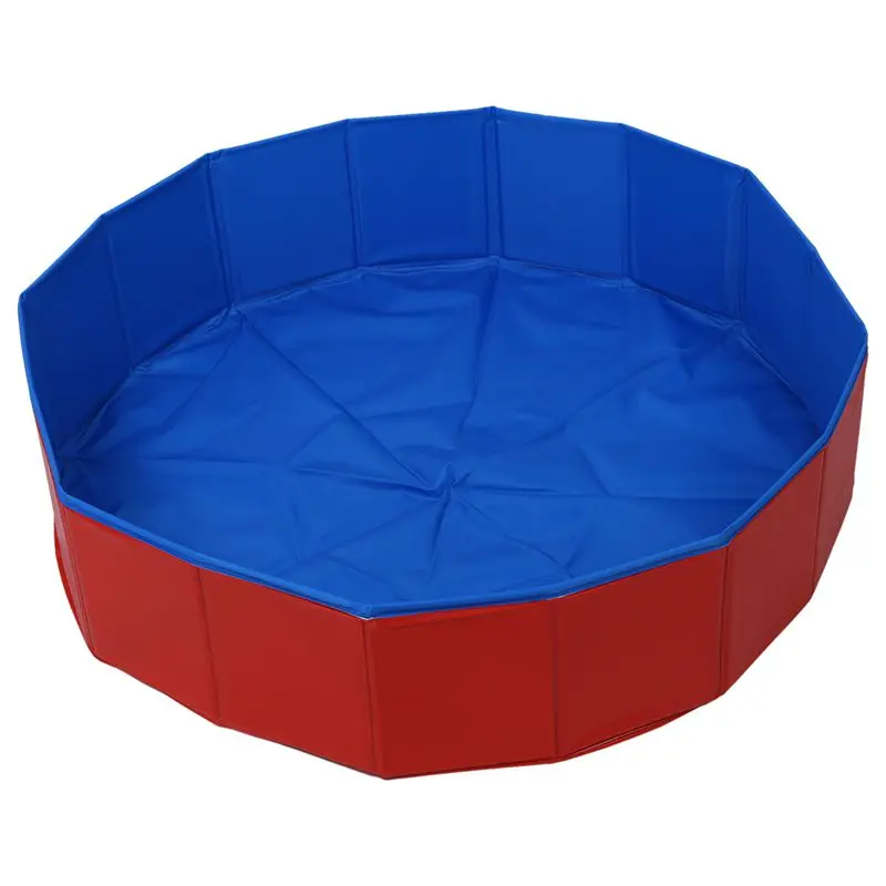 

Foldable Pet Dog Swimming House Bed Summer Pool Blue+Red