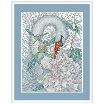 

Swan's tenderness patterns Counted Cross Stitch 11CT 14CT 18CT DIY Chinese Cross Stitch Kit Embroidery Needlework Sets