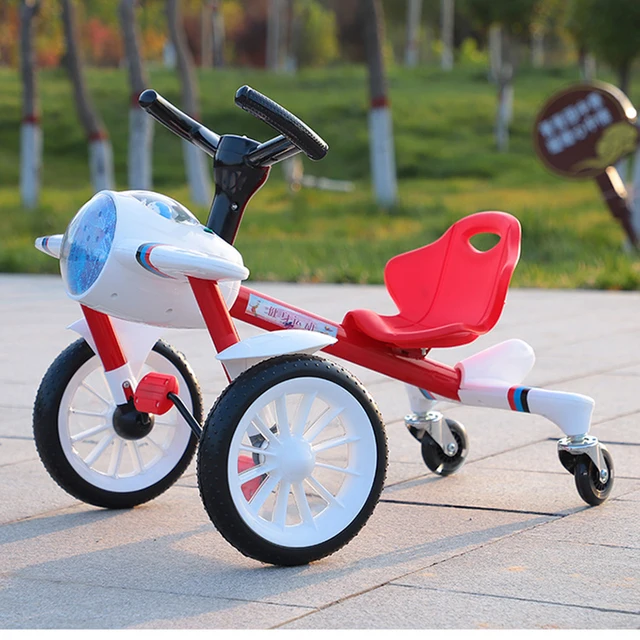 Children's Pedal Drift Toy Car Airplane Head Children's Tricycle Pedal Three-wheeled Square Yo-yo Baby Bicycle  Toddler Car 2