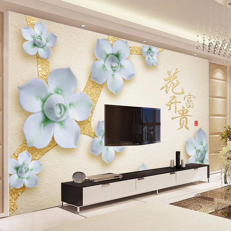 

3D Home And TV Background Wallpaper Chinese Style Large Mural Customization of Individual Character Seamless Whole Piece Wallpap