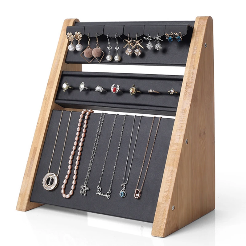 Soporte exhibición de joyería de madera, pulsera, reloj, pendiente, anillo, pulseras, tobilleras, expositor de joyería, embalaje, caja de joyería, nuevo|Envase y exposición - AliExpress