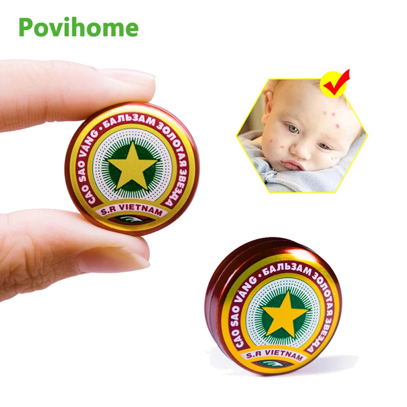 

1pcs 100% Original Vietnam Essential Oil Gold Ointment Muscle Rub Aches Headache Dizziness Cool Cream Refresh P0004