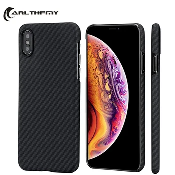 

Carbon Fiber Case iPhone Xs Case 0.7MM Slim Minimalist Strong Solid Snap-on Exact-Fit Hard Back Cover for Apple iPhone Xs 5.8"