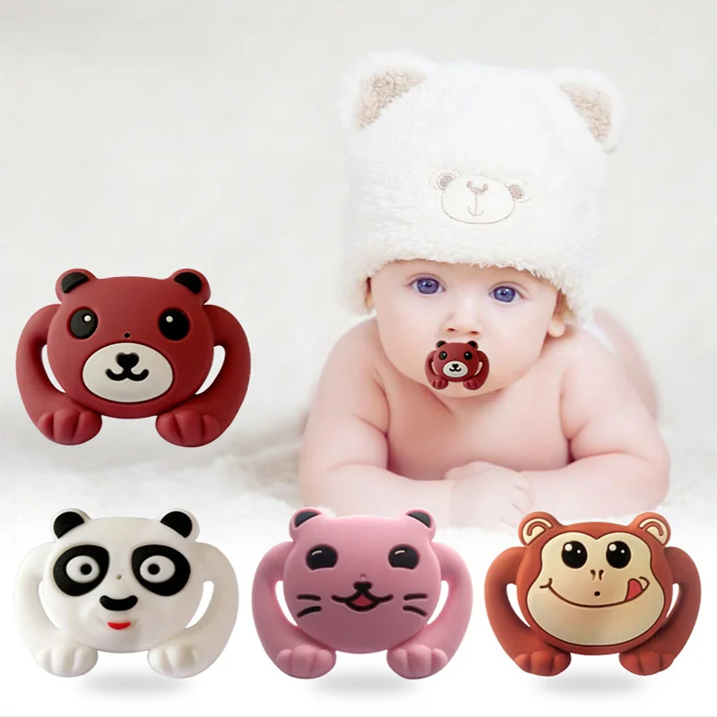 Food Grade Silicone Funny Newborn Baby Pacifiers Dummy Nipple Teethers Toddler Orthodontic Soothers Teat Baby Pacifier Gift