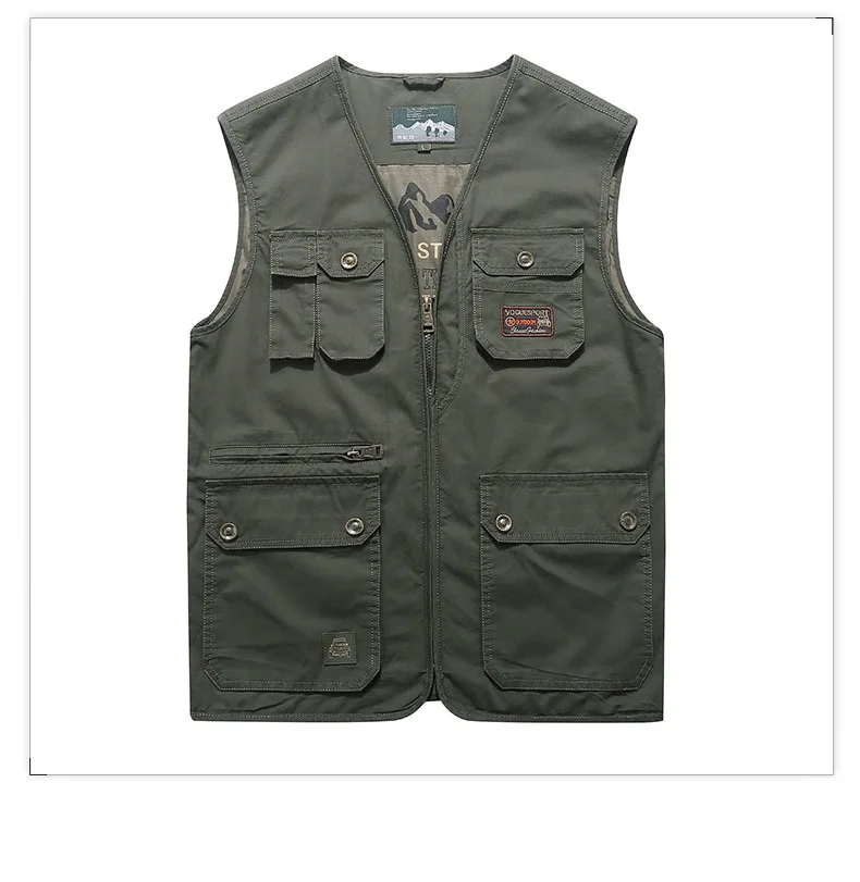 8515# Spring New Style Men Pure Cotton Bags Waistcoat Middle-aged Bags Waistcoat Support