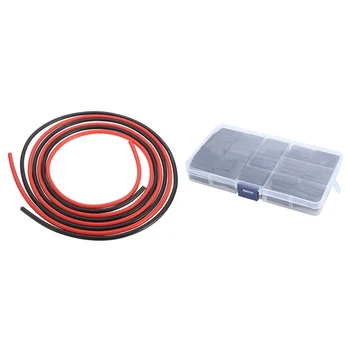 

1 Set 12 AWG 10 Feet () Gauge Silicone Wire Copper Cables & 320Pcs 9 Size Heat Shrink Tube Sleeving Wrap Wire Kit 2:1