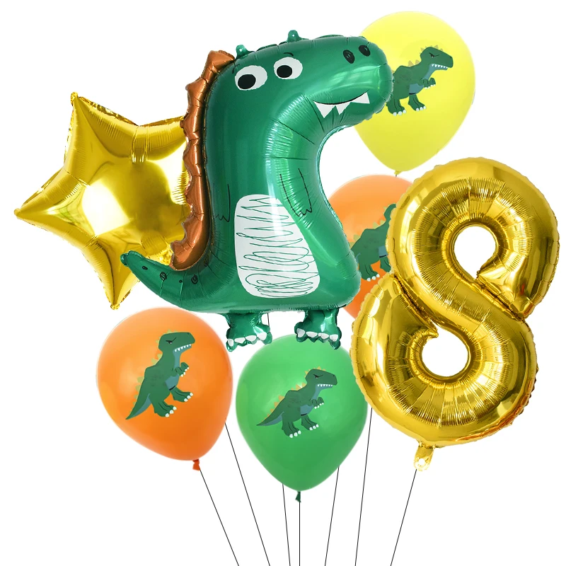 Dinosaur Party Balloon Dinosaur Birthday Party Foil Number Balloons Kids Wild Animal Jungle Birthday Party Decorations Globos
