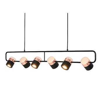 

Modern Minimalist Restaurant Bar Chandelier Modern Art Lighting Nordic Rose Gold Adjustable Hanging Light Dining Room Light