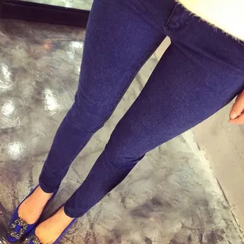 

Pregnant Women Elastic Stretchy Cotton Jeans Denim Pencil Pants Maternity Trousers Elastic Waist Comfortable Plus Size Clothing