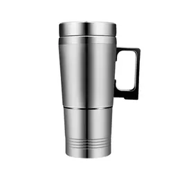 Calentador de agua eléctrico de acero inoxidable para coche, hervidor de agua con encendedor de cigarrillos, taza