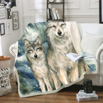 

2020 Newest Galaxy wolf Fleece Blanket 3D full printed Wearable Blanket Adults/kids Fleece Fashion Blanket