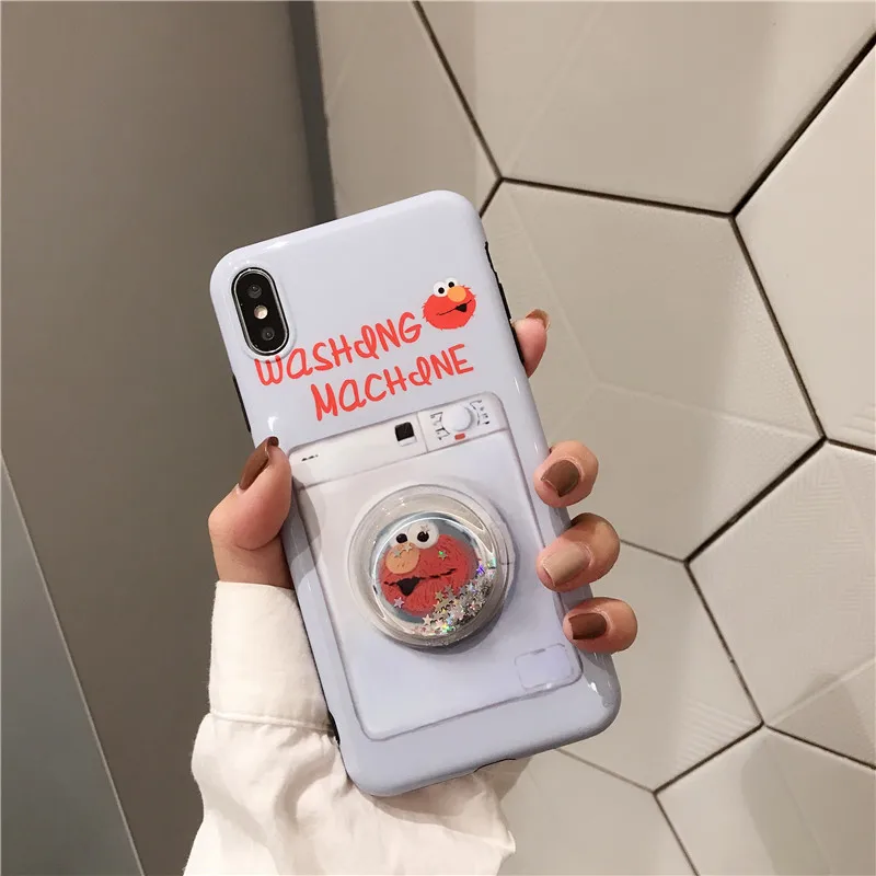 GYKZ Забавный Улица Сезам зыбучий песок Телефон чехол для iPhone 7 XS MAX XR X8 6 6s Plus стиральная машина Печать мягкая задняя крышка оболочка