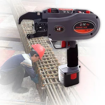 

Portable Rebar Tying Machine Battery Drive Wire Tie Gun Cordless Steel Strapping Machine Adjustable Cordless Round Binder