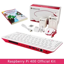 Raspberry pi 400 4gb ram 1.8g Cortex-A72 cpu built-in wifi bluetooth cartão sd oficial adaptador de alimentação cabo de vídeo guia iniciante