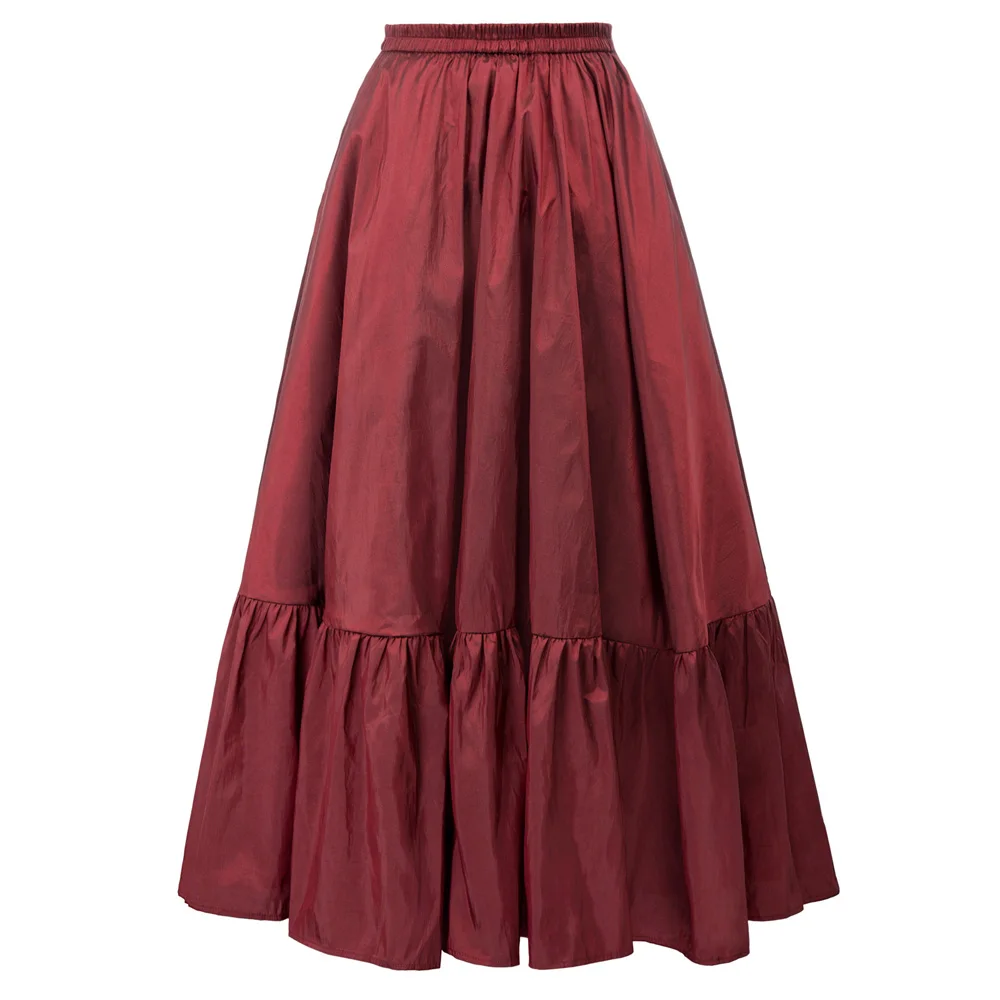 Псевдостаринные юбки Для женщин Регулируемый неравномерной длины юбки с эластичной резинкой на талии, в готическом стиле, стиле ренессанс вечерние Клубные вечерние Прохладный уличная длинная юбка