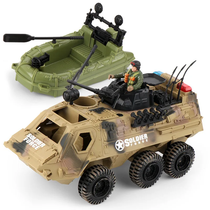 

Today 2812 # New Products Large Size Colorful Box Military Inertia Sliding Special Vehicle Model Armoured Car