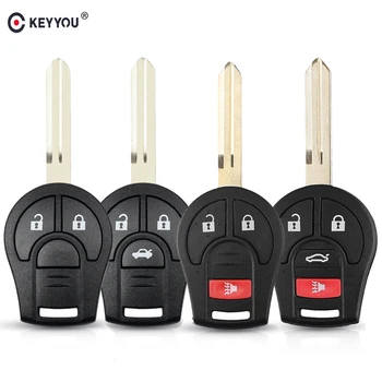 

KEYYOU 2 3 2+1 3+1 Buttons Remote Key Shell Case For Nissan Sylphy Cube Juke Rogue Micra Qashqai Altima Maxima Sentra Versa