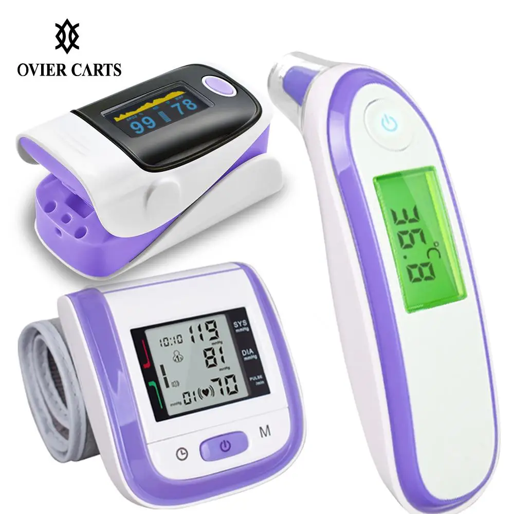 

Baby Wrist Blood Pressure Monitor Thermometer Pulse Oximeter Digital Infrared Thermometer Oximetro with Gift Box