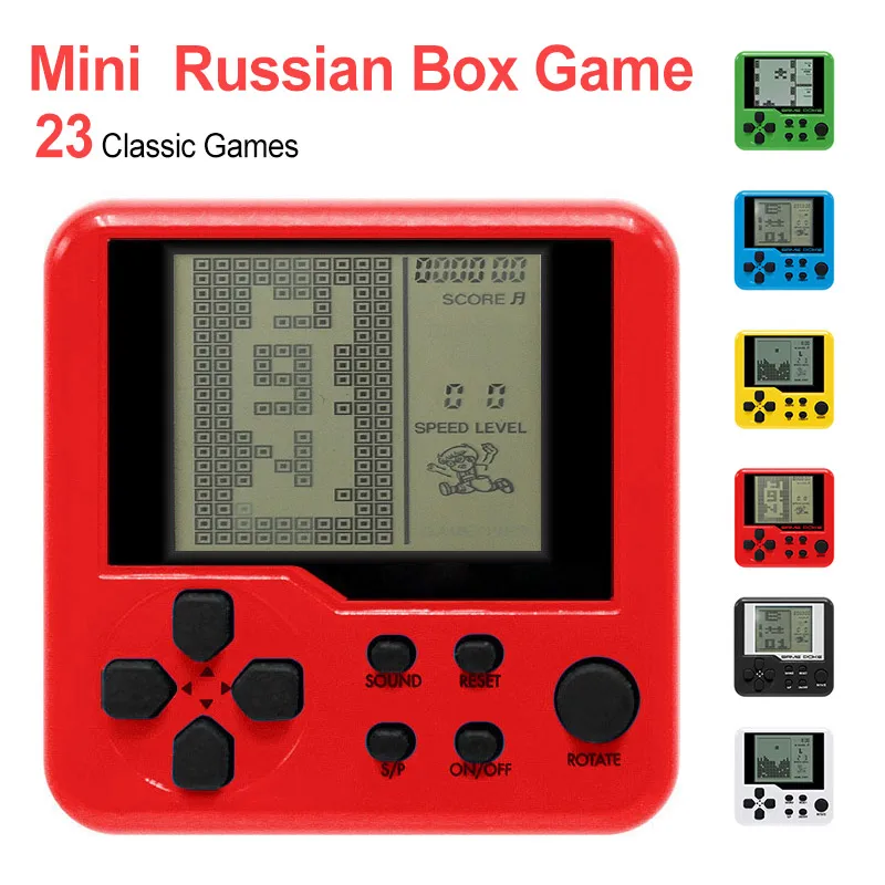 Портативная игровая консоль Tetris для детей электронные игрушки-пазлы ручная