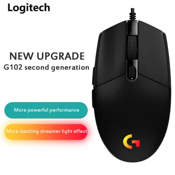 

Original Logitech Wired Gaming Mouse G102 Mice 8000DPI Optical Sensor 6 Independently Buttons For Laptop PC Gamer