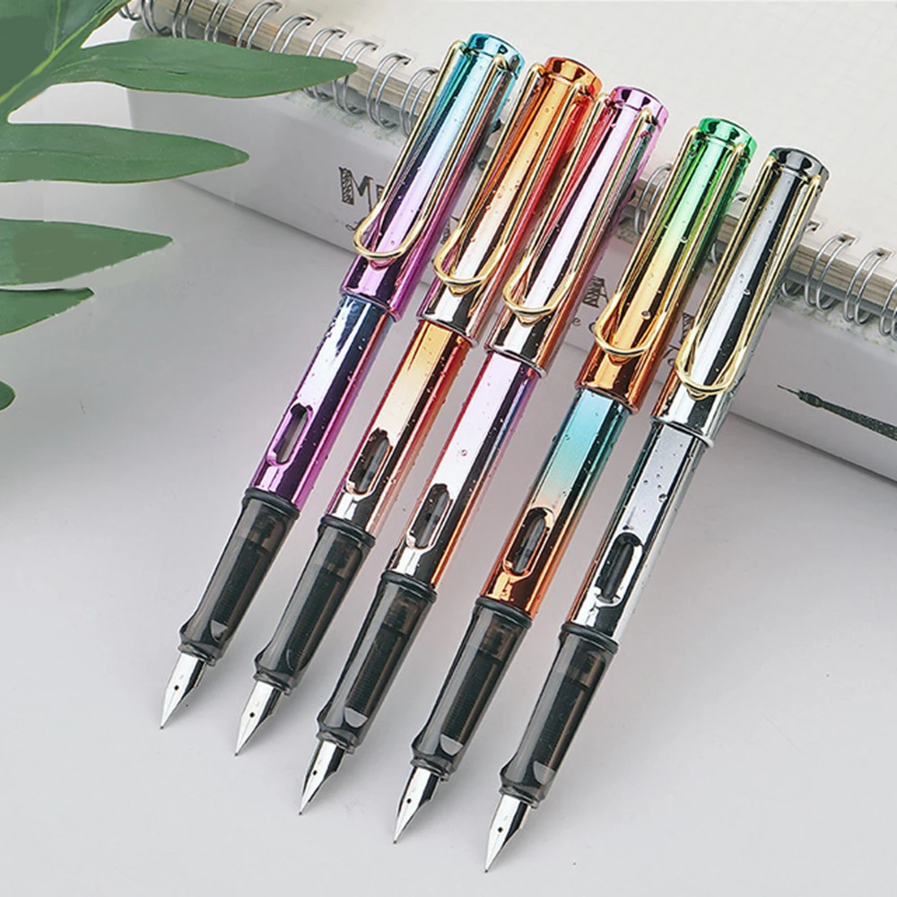 

1 Pcs Gradient Color Fountain Pen Fine Nib Colorful Luxury Refillable Pen for Writing Signature Gift School Stationery Suppliy