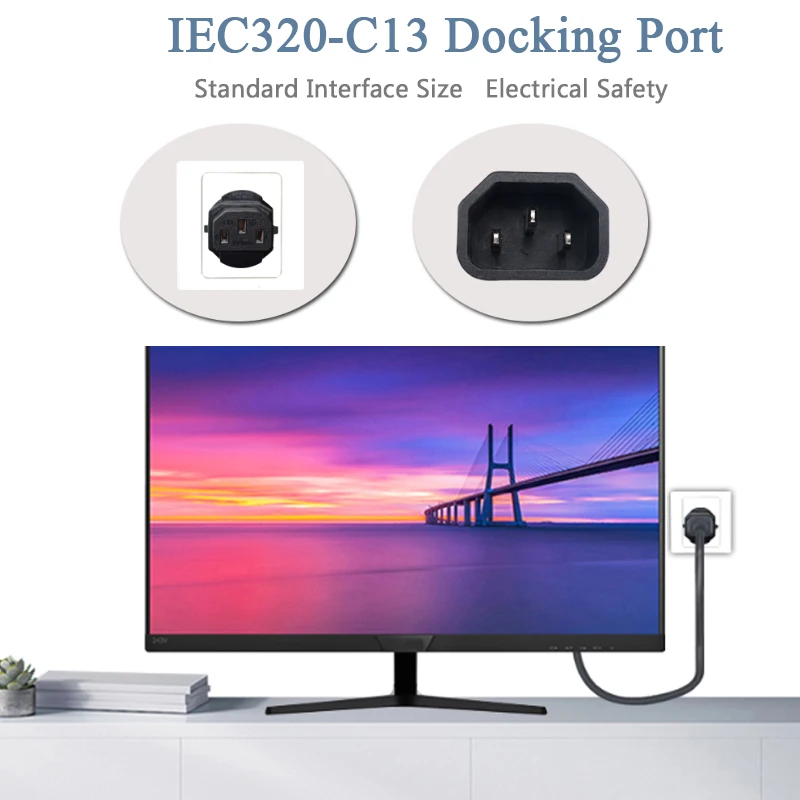 ЕС адаптер питания для IEC320 C13 GORNING, ЕС штекер IEC320 C13 женский AC штекер, ЕС(4,8 мм) 2 pin к PDU/UPS разъем преобразования