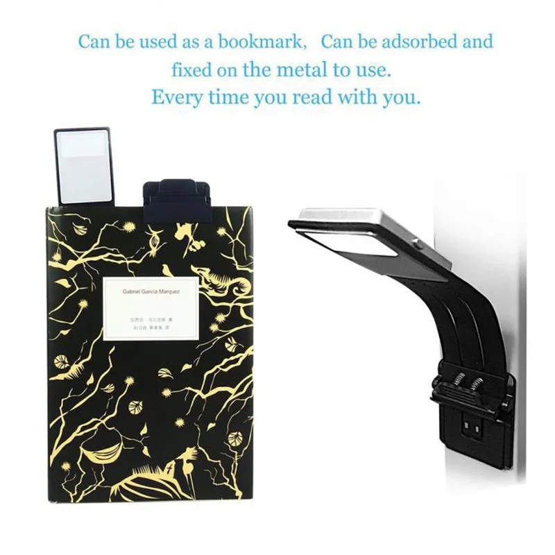 Портативный светодиодный лампа для чтения книг со съемным гибким зажимом USB перезаряжаемая лампа для чтения Глаза москитная сетка