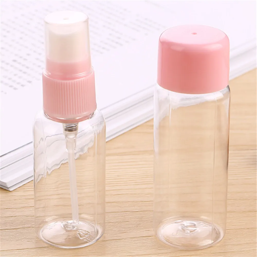 

1 SET Transparent PET spray bottle sub-bottle travel empty bottle set lotion remover cream paste bottle Travel accessories