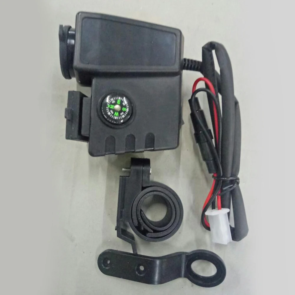 12 V-24 V 2.1A Зарядное устройство с переключателем Водонепроницаемый автомобиля с Вольтметр мотоцикл с двумя Порты usb скутер аксессуары ЖК-дисплей Дисплей ATV
